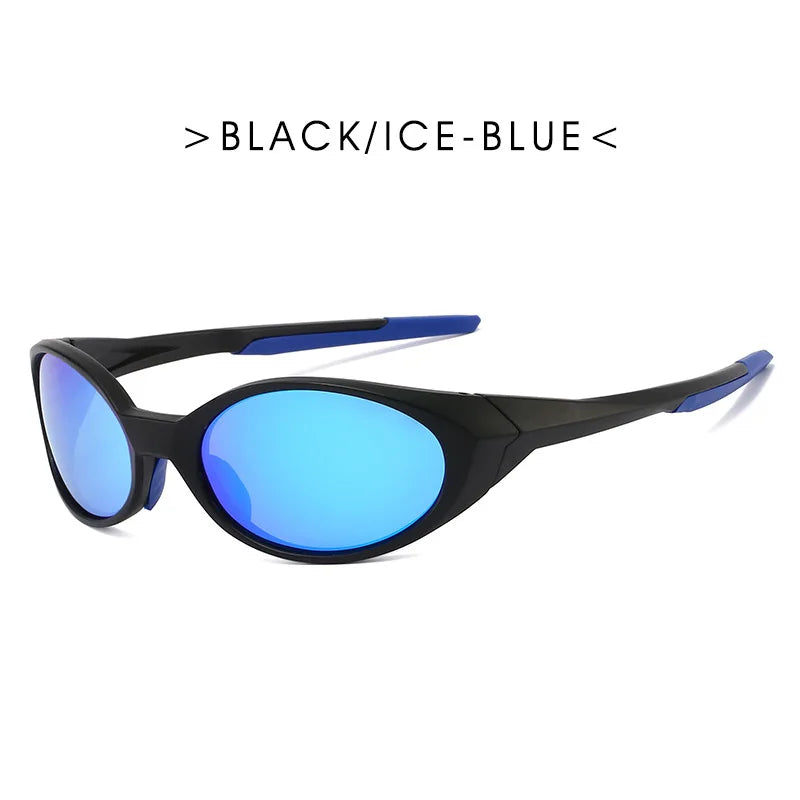 Outdoor Sports Polarized Sunglasses Reflective Mirrored Lens Color Patchwork Shades mbzr