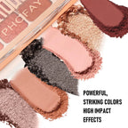 12-Color Eyeshadow Palette with Pearl, Fine Sparkle, Layerable Shimmer, Bright Glitter, and Vibrant Colors New mbzr