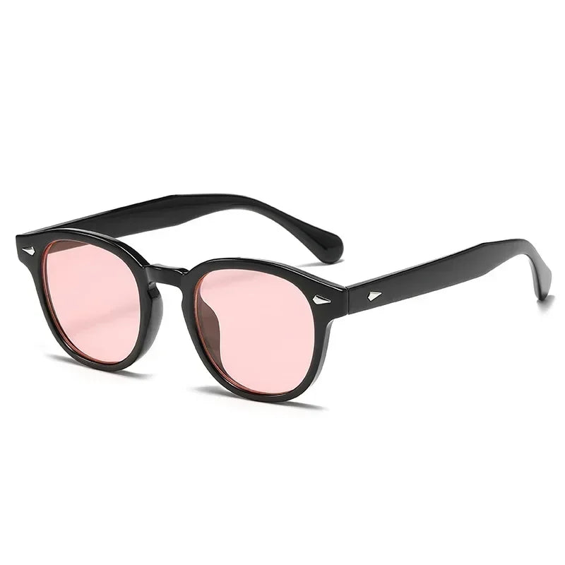 JNPCXI Quality New Retro Round Sunglasses Women Fashion Rivets Decoration Shades UV400 Men Punk Leopard Sun Glasses mbzr