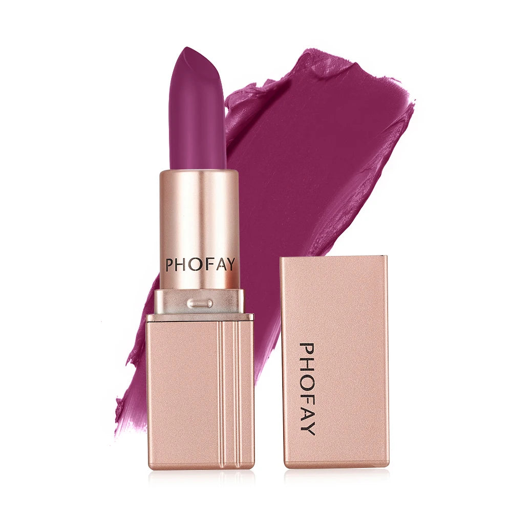 PHOFAY 8--Color Matte Lipstick: Velvet Lip Color, Smooth, Waterproof, Long-Lasting Color Lip Makeup mbzr