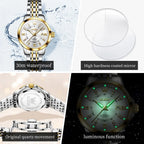 OLEVS 3620 Women Watch Luxury Brand Diamond Quartz Watch Fashion Automatic Calendar Waterproof Women Watch Bracelet Set Reloj