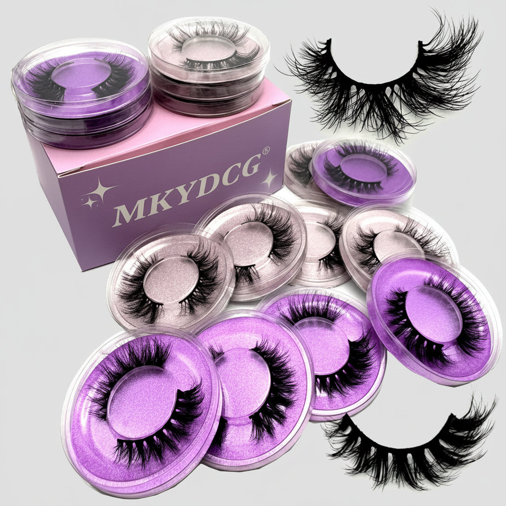 16 Pairs 3 Styles Wispy Faux Mink False Eyelashes Mixed Dramatic Thick Curled Fluffy Strip lashes Multipack for Eyes Makeup Sets mbzr
