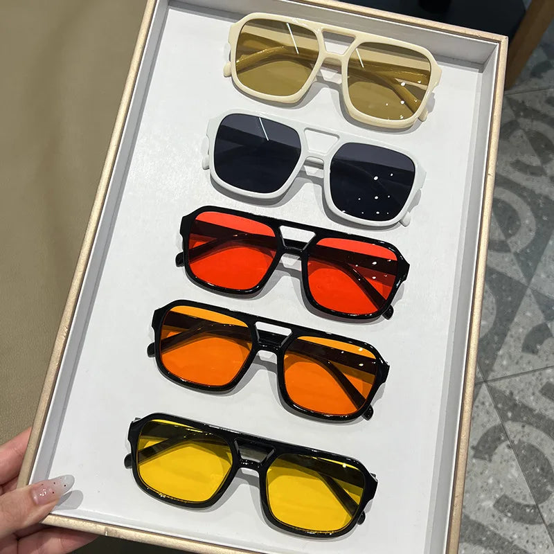 Vintage Square Sunglasses Women Brand Designer Retro Sun Glasses Female Shades Mirror Fashion Outdoor Очки Солнечны