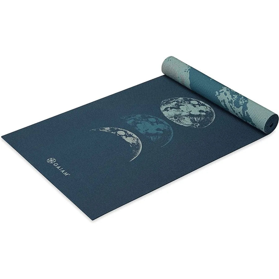 Yoga Mat - Premium 6mm Print Reversible Extra Thick Non Slip Exercise and Fitness Mat for All Types of Yoga Pilates and Floor W mbzr