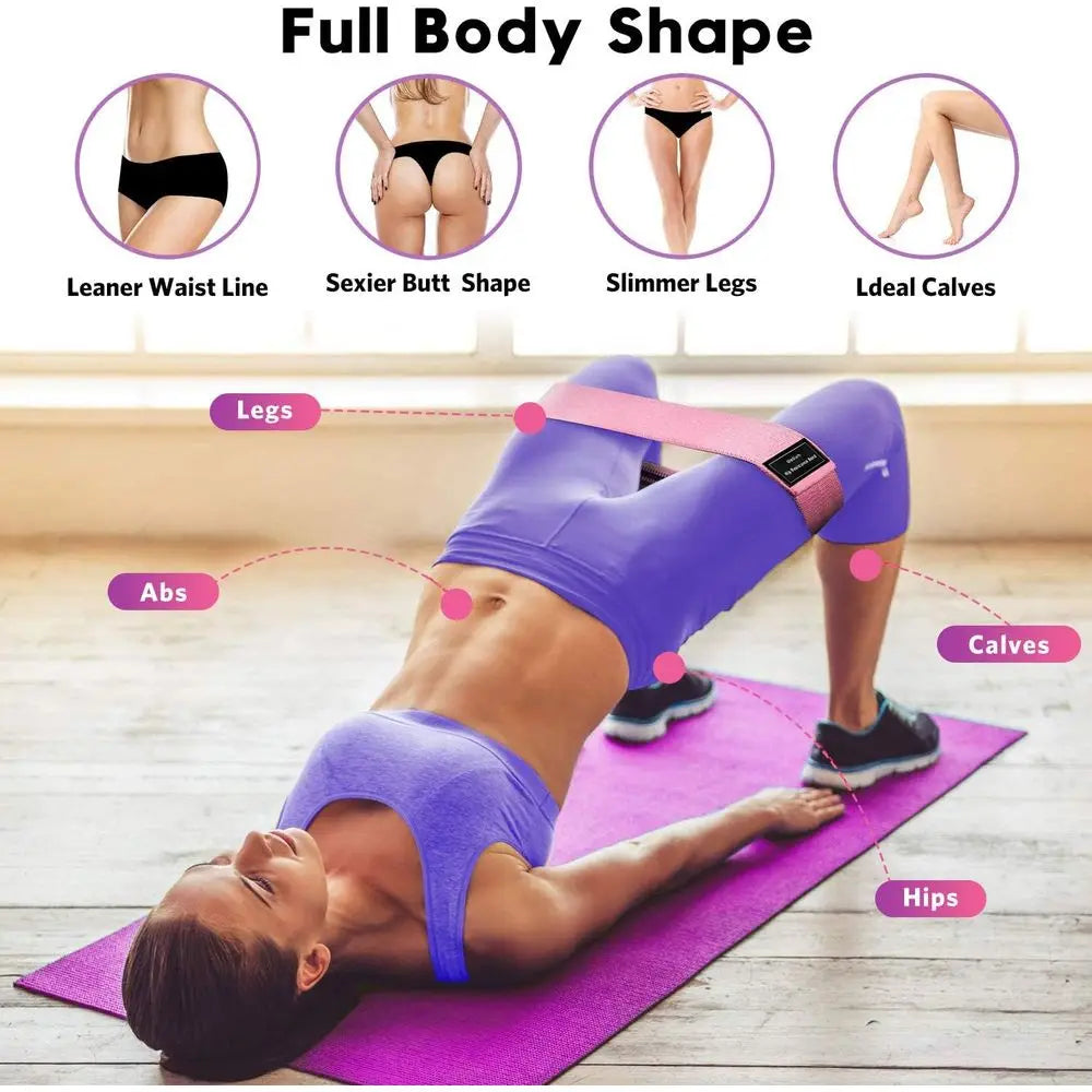 3-Set Proportional Resistance Bands for Fitness, Pilates, Yoga, Home Gym, Lower Body Training | Suitable for All Strength Levels mbzr