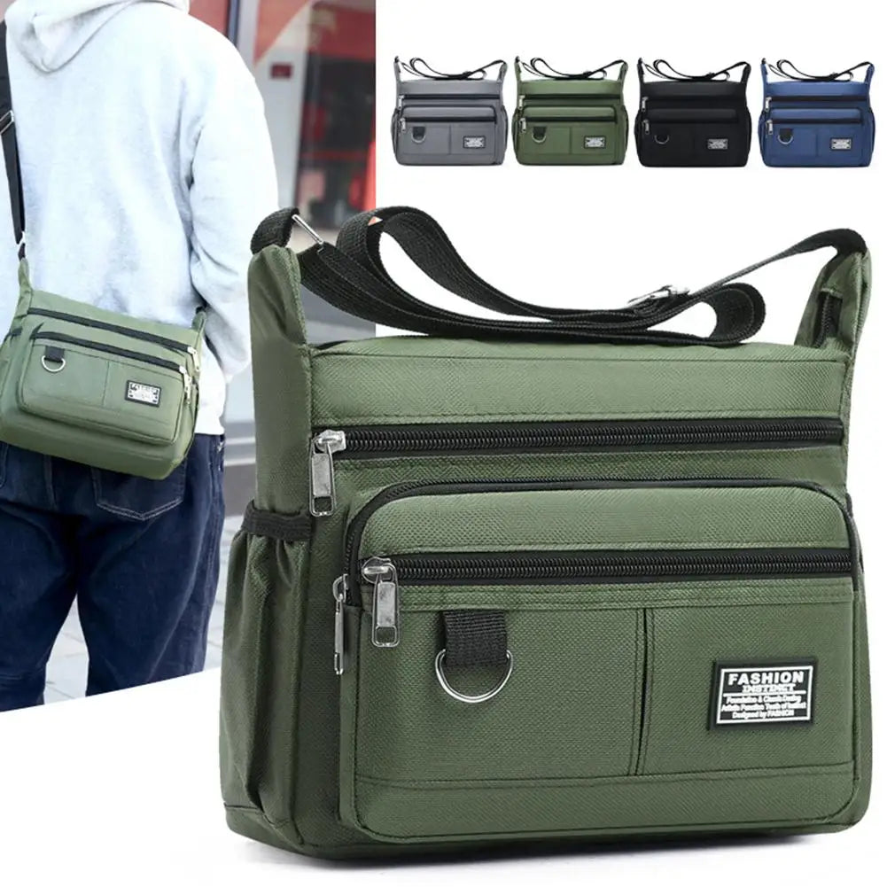 Mens Crossbody Bag Single Shoulder Bags Big Capacity Multi-Pockets Storage Bag Fashion Handbag Business Crossbody Bags mbzr