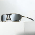 Outdoor Polarized Glasses Xmetal Badman Alloy Polygonal Glasses Silver Frame Polarized Goggles Cycling Outdoor Sports Goggles mbzr