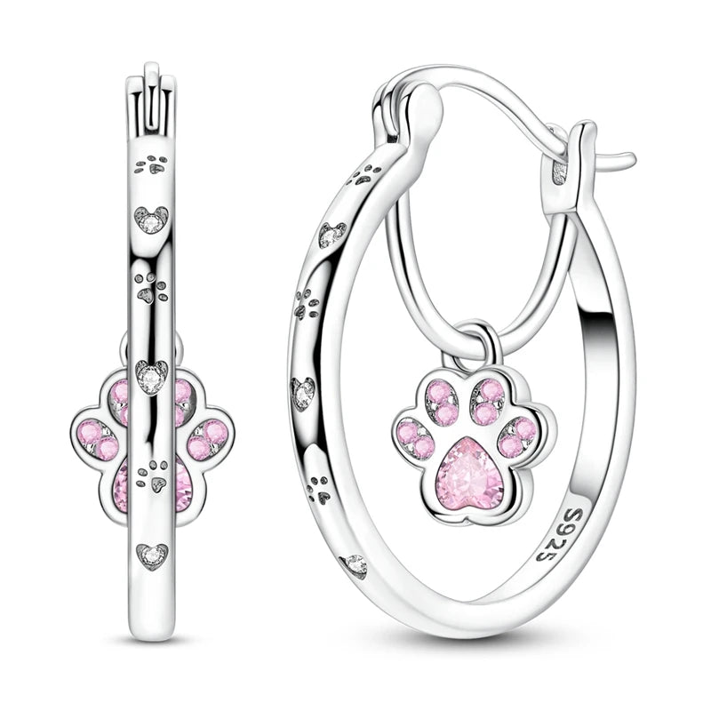 Sterling Silver Hoop Earrings Hypoallergenic Zirconia Women mbzr