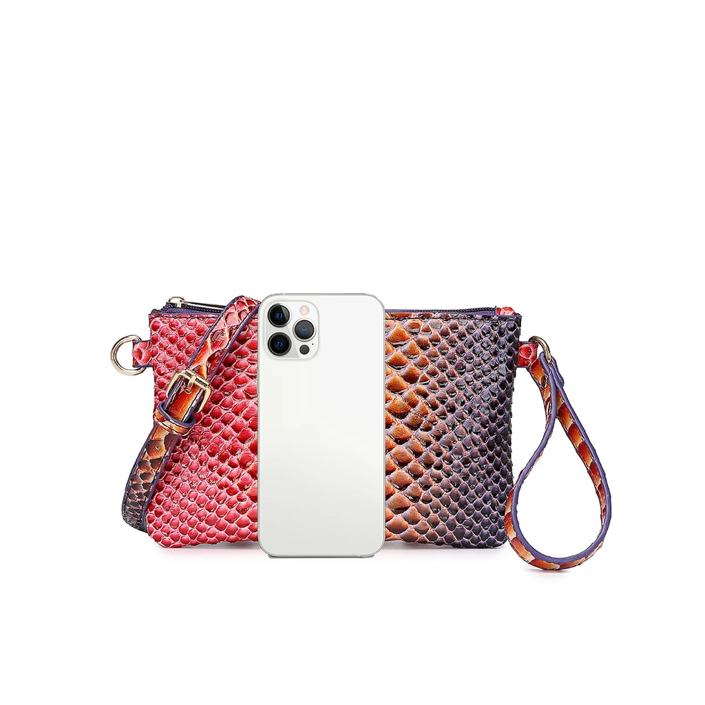 Gradient Embossed Wristlet Clutch Bag, Outdoor Portable Pouch, Lightweight Zipper Wristlet, Daily Hand Purse, Versatile Organizer Bag for Commute, Multi-Pocket Phone Card Holder, Fashionable Pouch for Outdoor Activities mbzr