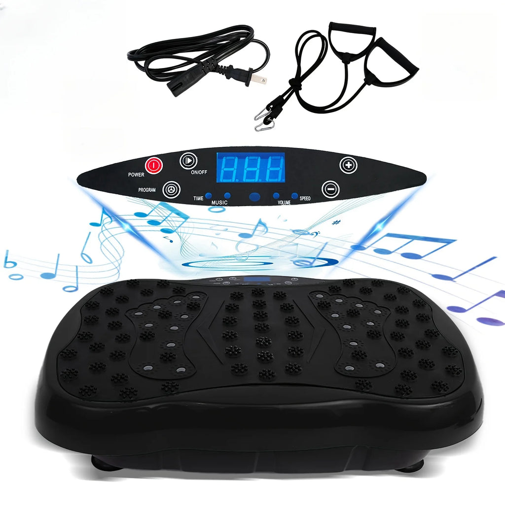 Magnetic Vibration Plate Exercise Machine: 200 Speeds, 330lb Capacity, Portable & Quiet Home Fitness for Women/Men mbzr