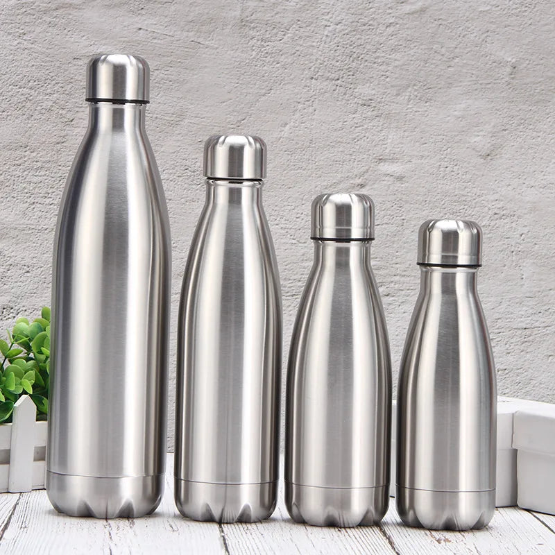 Stainless Steel Water Bottle 1 Liter Free Shipping Items, Drink Bottle for Sport Travel Cups,  500 750 1000ml Water Bottles mbzr