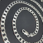 Men's 925 Sterling Silver Necklace 2/4/6/8/10/12MM 40-75cm Face Chain Necklace Lobster Clasp Men Women Engagement Jewelry Gifts mbzr
