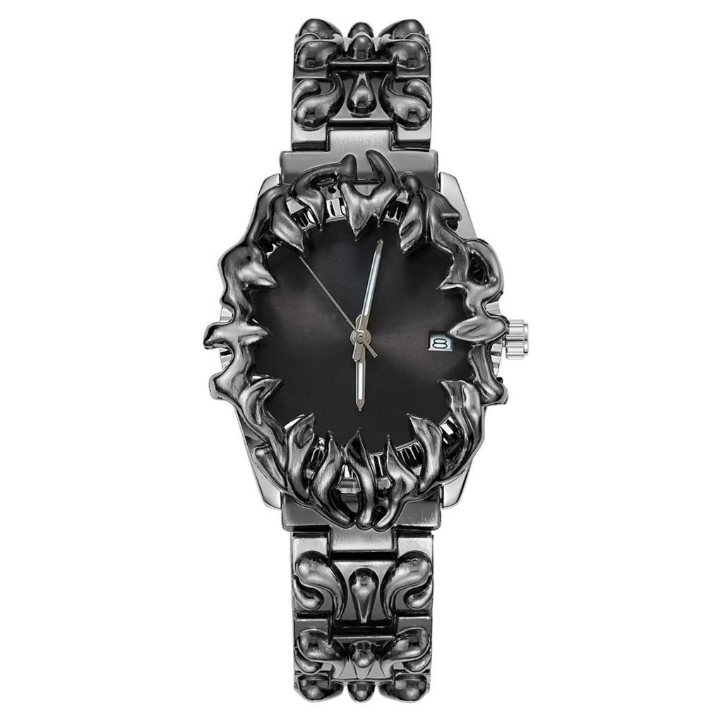 Fashion Heterosexual Men's Watch Claw Shape Table Alabaster Round Dial Retro Watches Y2K Unique Shaped Senior Ins Niche Men's Quartz Watch