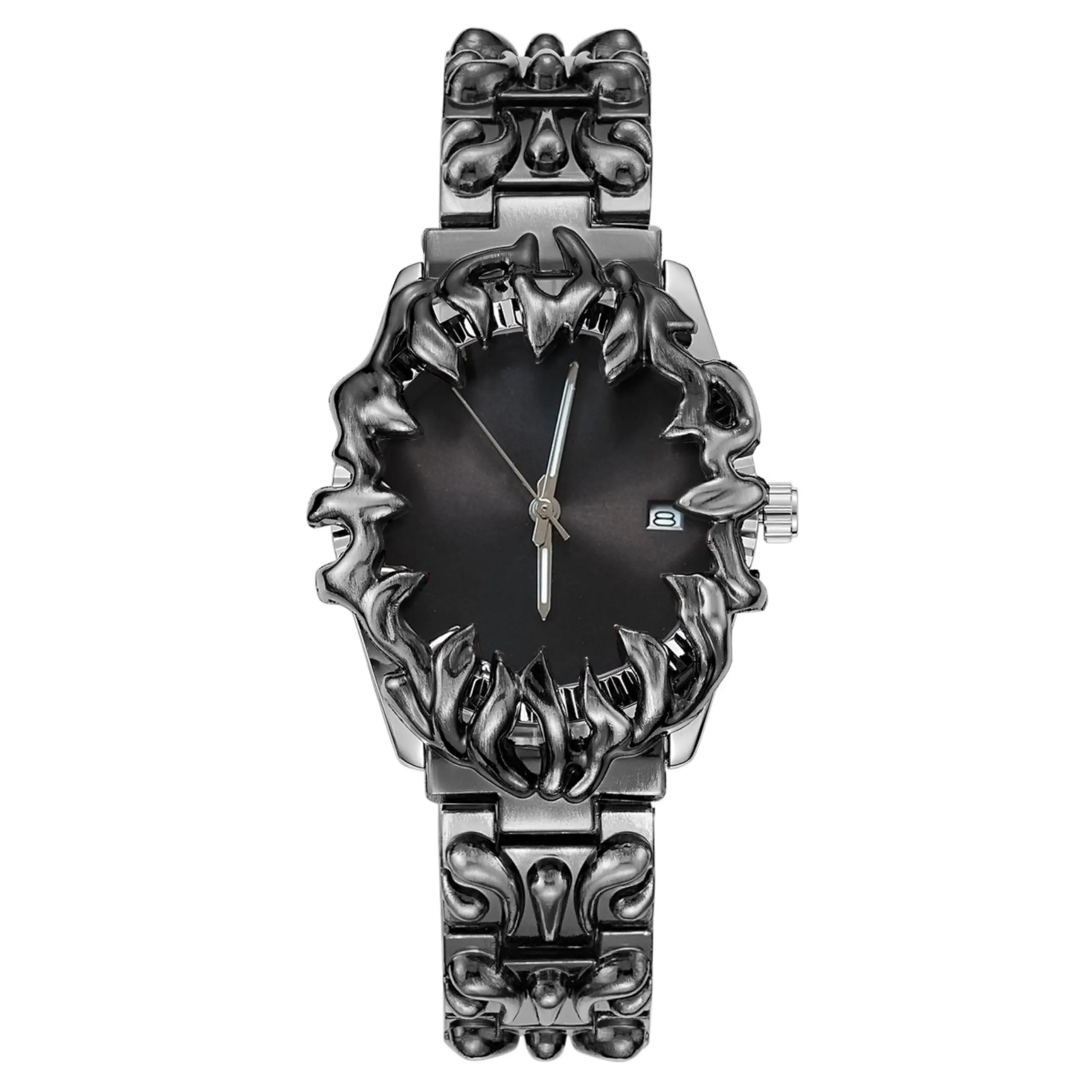 Fashion Heterosexual Men's Watch Claw Shape Table Alabaster Round Dial Retro Watches Y2K Unique Shaped Senior Ins Niche Men's Quartz Watch