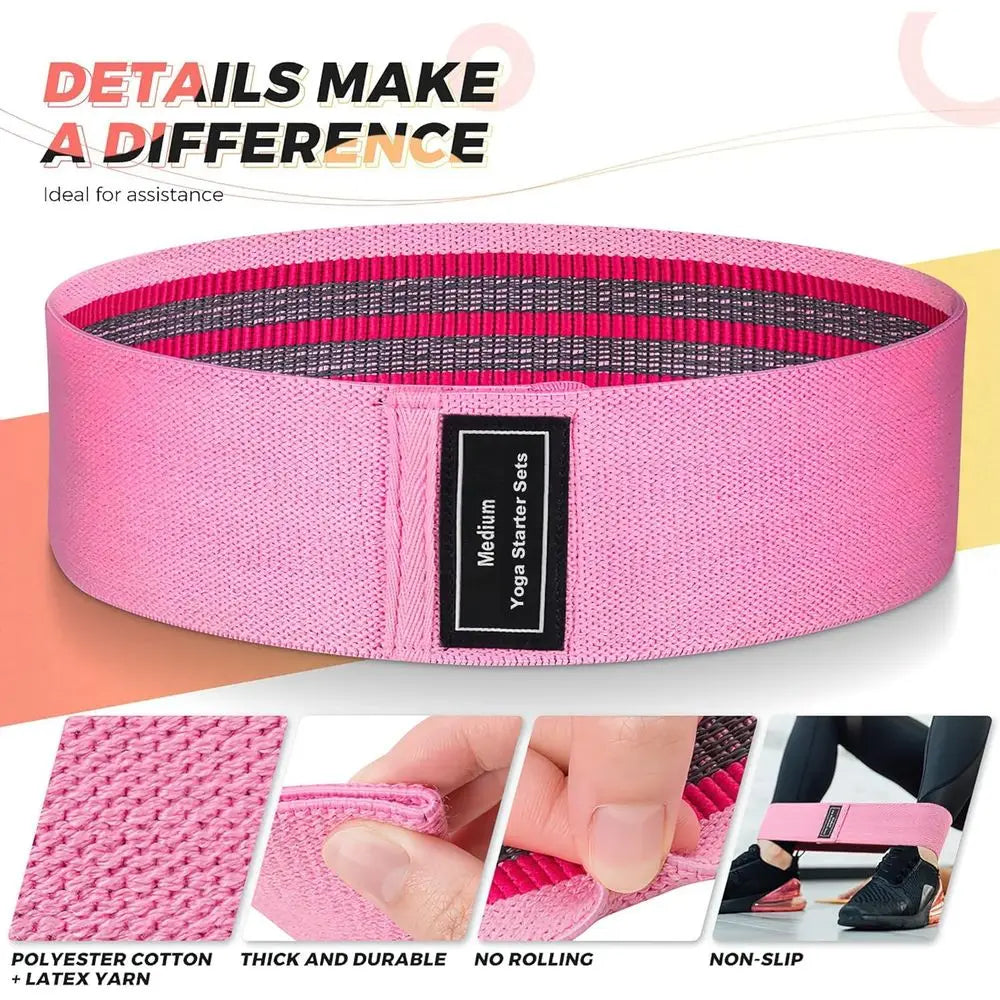 3-Set Proportional Resistance Bands for Fitness, Pilates, Yoga, Home Gym, Lower Body Training | Suitable for All Strength Levels mbzr
