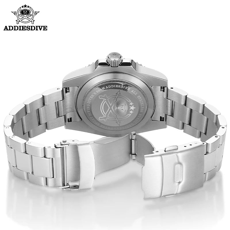 ADDIESDIVE stainless steel watch men's European and American business casual quartz watch 200m waterproof outdoor analog watches mbzr