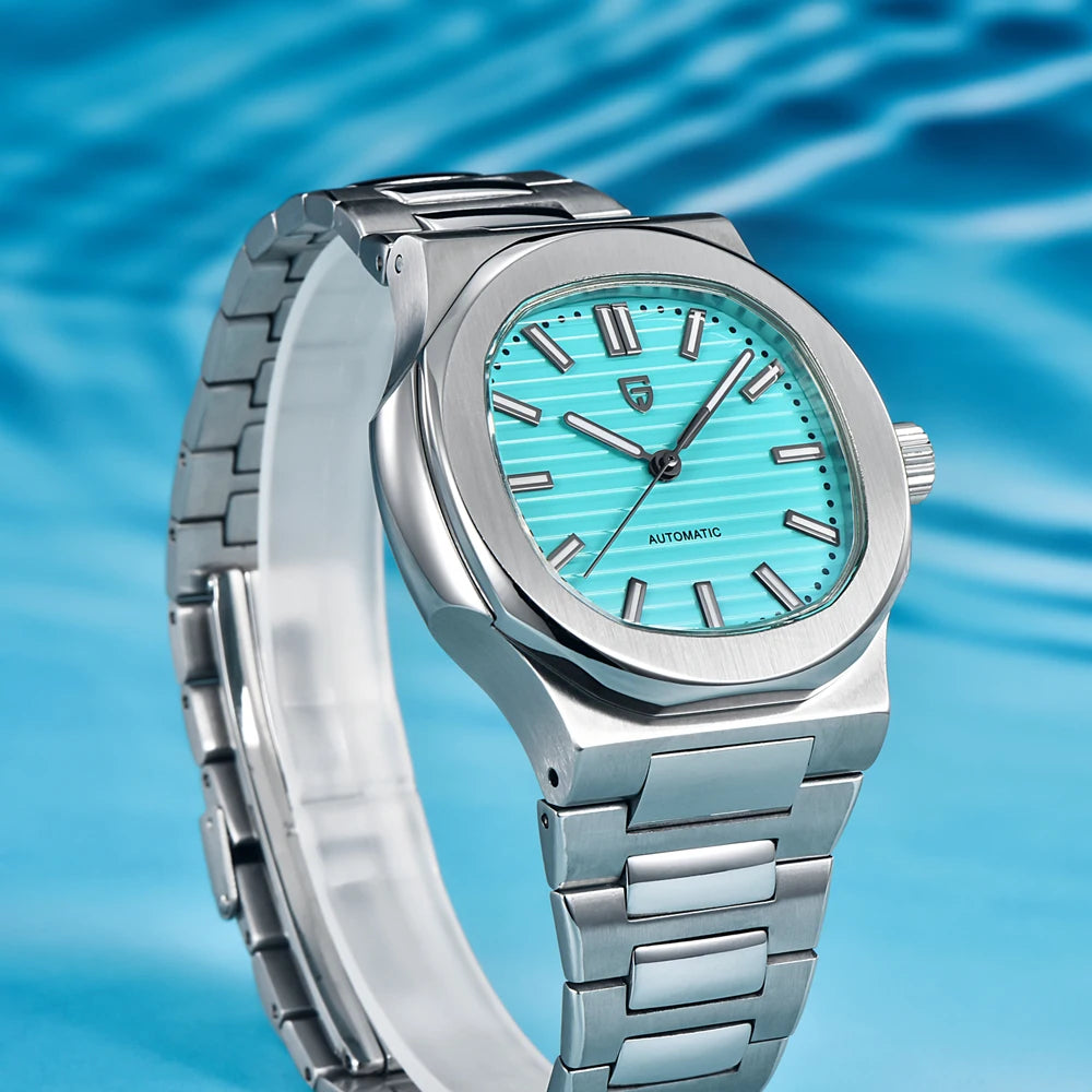 2026 New PAGANI DESIGN 40MM Luxury Ice Blue Automatic Watch For Men Sapphire crystal Waterproof Mechanical Wristwatch Men Business Gift
