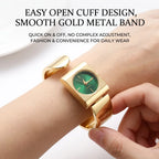 1Pcs Women's Green Dial Alloy Strap Vintage Fashion Classic Fashion Details Quartz Watch For Business Party Holiday