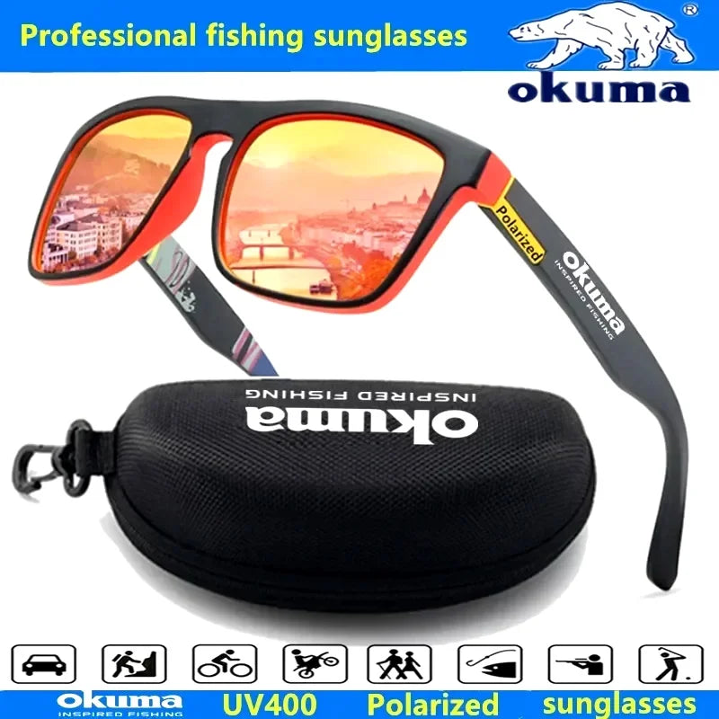 Okuma Polarized Sunglasses UV400 for Men and Women Outdoor Hunting, Fishing, Driving Bicycles, Sunglasses Optional Box