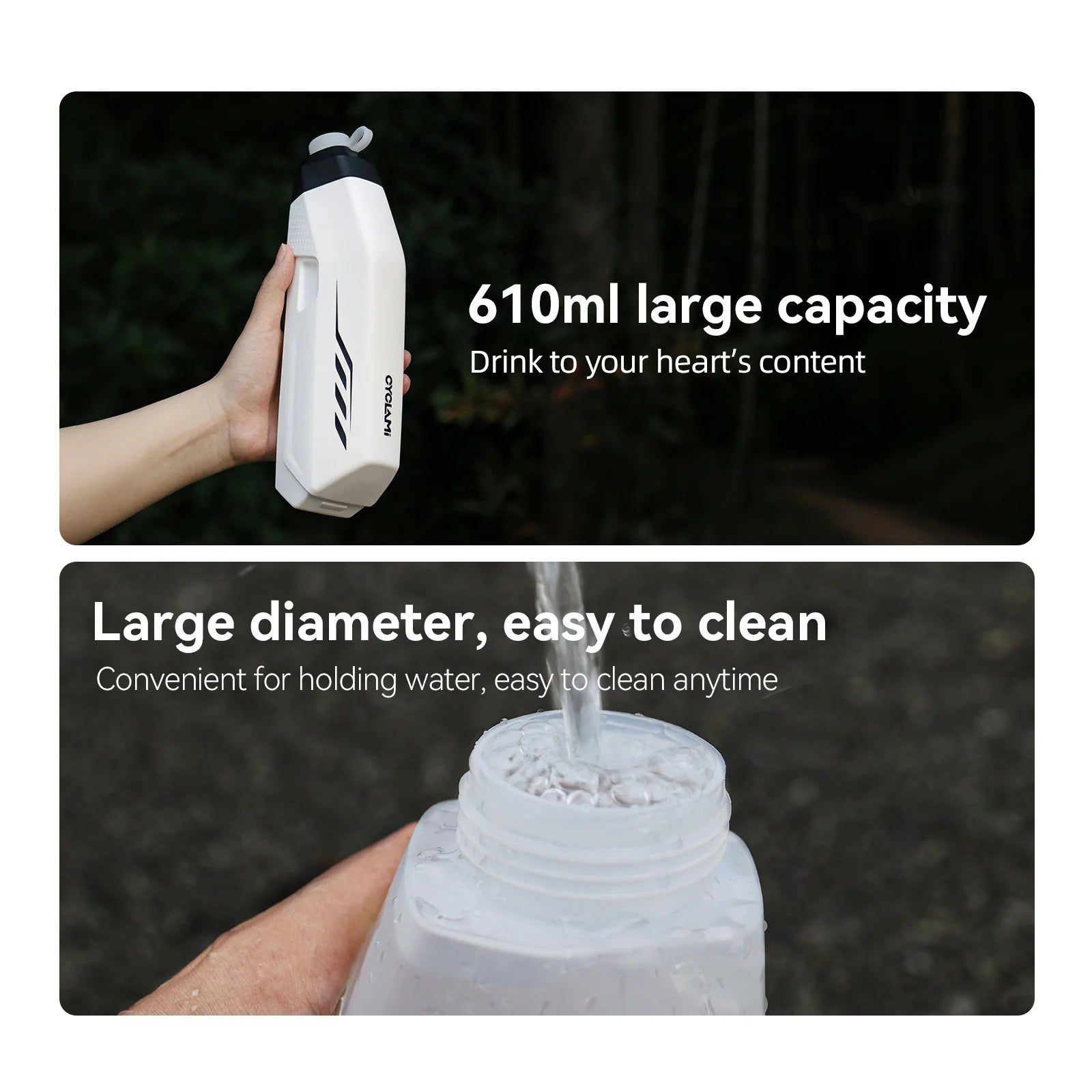 650ml Pneumatic Cycling Water Bottle Squeeze To Drink Design Drinking Bottle Bike Frame for Sports Outdoor MTB Road Cycling mbzr