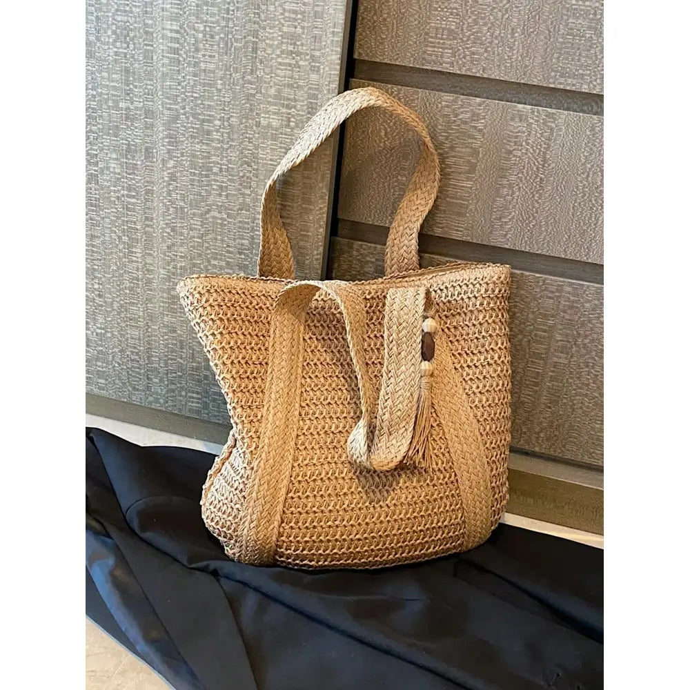 Arrival Fashionable Woven Beach Tote Bag With Elegant Design For Travel Or Daily Use Bohemian Style Shoulder Hand Bag With Tass mbzr