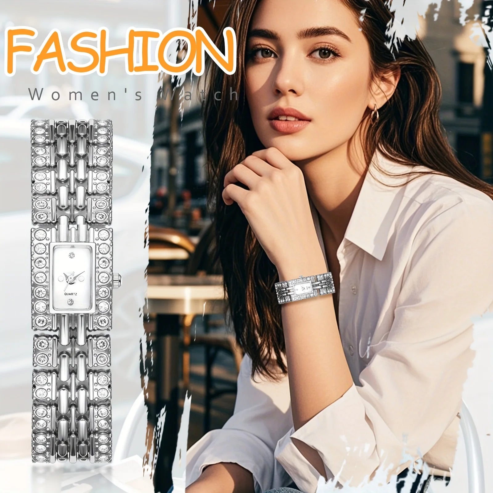 Women's Diamond Watch Bracelet Full Crystal Rhinestone Square Dial Quartz Wristwatch Gold Silver Rose Gold Elegant Ladies Dress Watch Gift mbzr