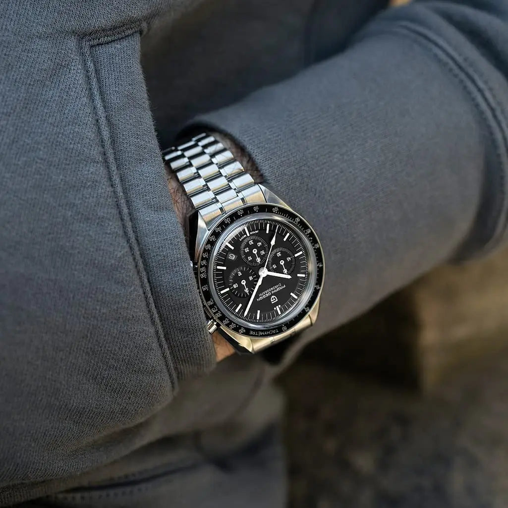 PAGANI DESIGN 2026 New Moon Watch Retro Quartz Watches For Men Stainless steel Luminous waterproof Luxury Sport Chronograph Man