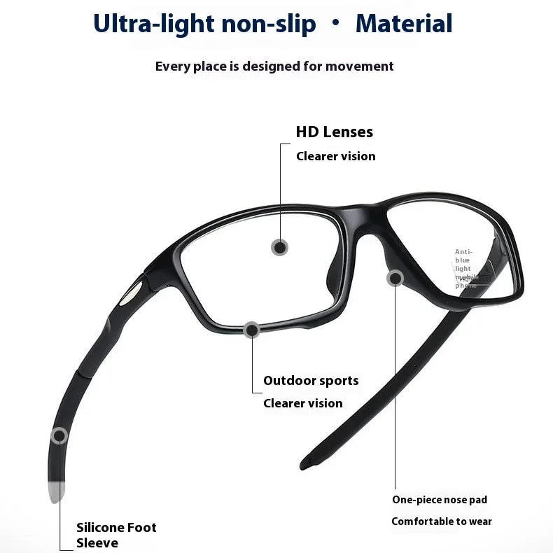Photochromic Myopia Glasses  Anti Blue Light Flat Glasses Sunglasses Sports  Glasses Lenses Can Change Color Under Sunlight mbzr