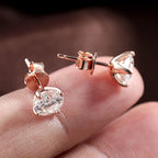 Smyoue 0.2-3CT Moissanite Stud Earrings Rose Gold S925 Silver Lab Diamond Women Wedding Sparkling Jewelry