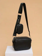 Men's Lightweight Crossbody Bag with Zipper & Slit Pocket