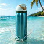 Owalaa frozen blue 32oz/945ml stainless steel insulated water bottle with straw,for daily sports outdoor,perfect gift mbzr