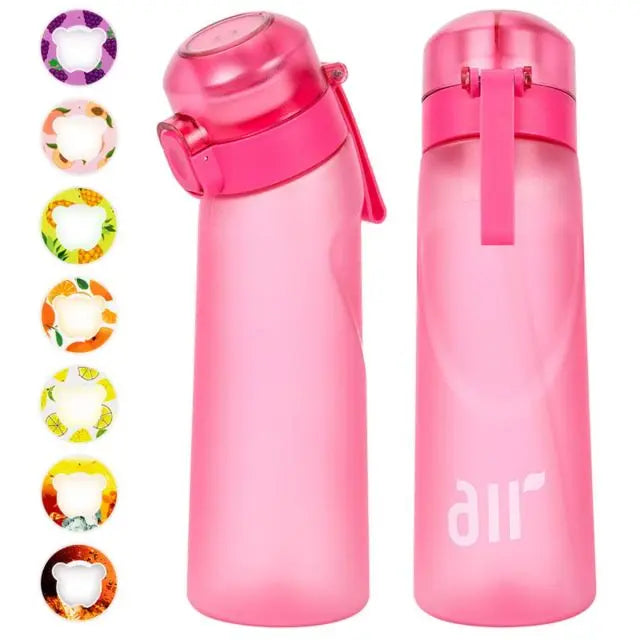 1pc Air Water Bottle with 1pc Random Flavor Pods Portable Transparent with Straw Leak Proof Suitable for Outdoor Sports mbzr
