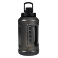 64 Fluid Ounces Water Bottle, Translucent Black, with Straw/ Chug 2 in 1 Lid, Light Weight, Reusable, Plastic mbzr