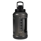 64 Fluid Ounces Water Bottle, Translucent Black, with Straw/ Chug 2 in 1 Lid, Light Weight, Reusable, Plastic mbzr