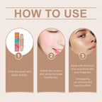 Multi-Purpose Contouring Stick (Light Brown + Light Pink) Double Head Contouring Solid Blush Mist For Portable Touch Up mbzr