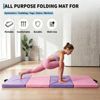 6x3 Ft Gymnastics Mat, 2'' Thick 4-Fold Exercise Floor Mat For Home Gym, Yoga, Pilates, Tumbling Training mbzr