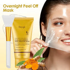 75g Kojic Acid Turmeric Overnight Wrapping Peel Off Mask Nourishes Hydrolyzed Collagen Glowing Skin Firmnes Skin Care mbzr