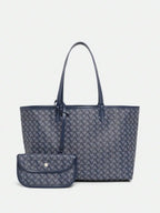 Women Minimalist Tote Bag Set With Wallet, Large Capacity Shoulder Bag, Office Casual Handbag mbzr