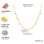 Vnox Sparking Clear Stones Charms Necklaces for Women,Gold Plated CZ Stones Pendant Necklaces,Trendy Jewelry Gifts for Girls