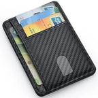 Men's Slim Thin Minimalist Front Pocket Wallets Men Anti Rfid Blocking Protected Magic ID Credit Card Holder PU Leather Wallets mbzr