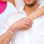 2pcs Couples Men Women Polish Stainless Steel "His Only""Her One" Bracelet Chain