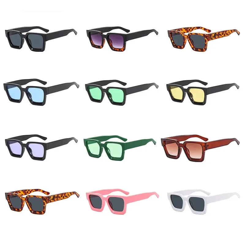 Square Vintage Sunglasses Men Women Fashion Punk Retro Brand Designer Sunglasses Driving Sun Glasses Male UV400 Goggles Shades mbzr