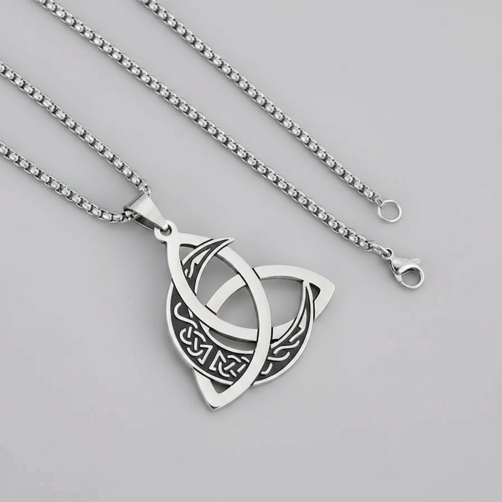 Classic Witch Mystery Moon Crescent Wiccan Pendant, Endless Sense Necklace Men Women Personalized Jewelry Accessories mbzr