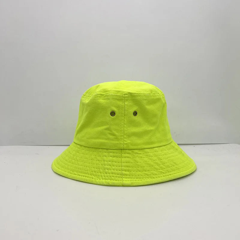 Fluorescent Bucket Hat Four Seasons Fashion Trendy Candy Colored Bucket Hat Unisex
