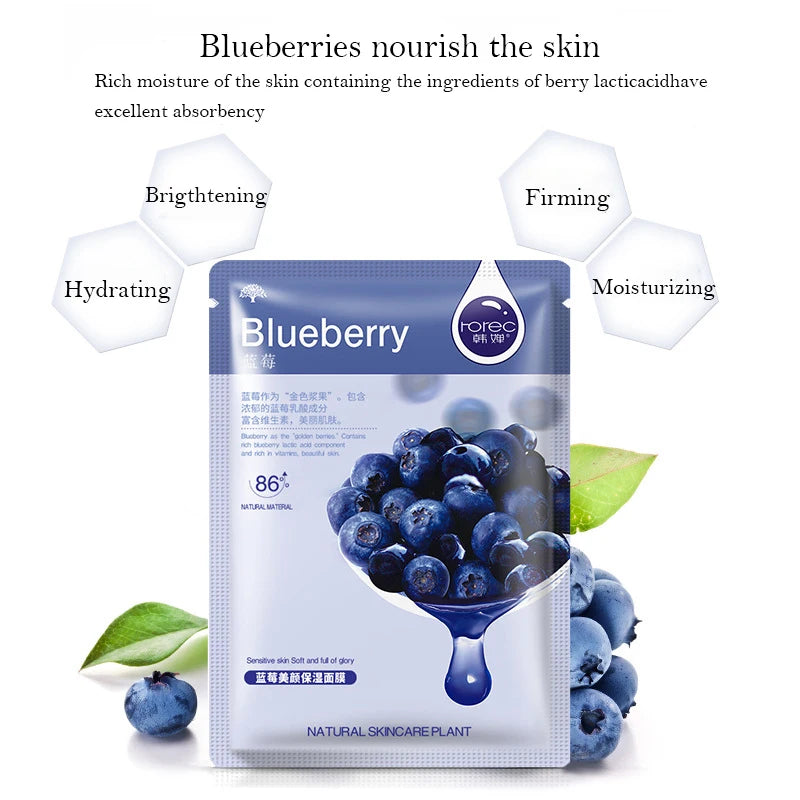 30pcs Fresh Fruits Facial Masks Face skincare Moisturizing Firming Hydrating Korean Face Mask Facial Skin Care Prodcuts mbzr