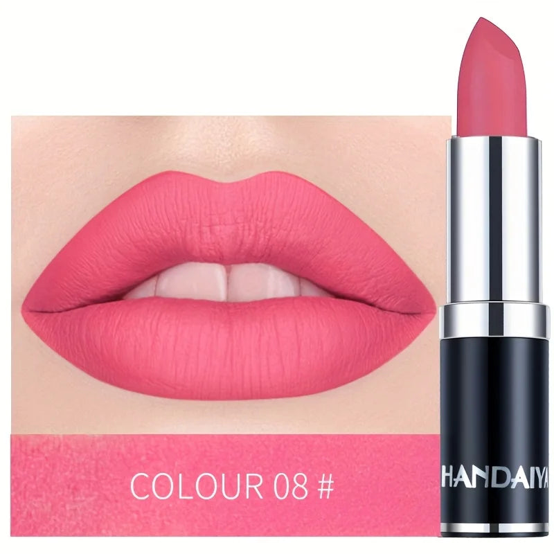Matte Lipstic Long-Lasting, High-Pigment Velvet Finish, Smooth & Non-Drying Formula, Multiple Bold Shades for All Skin Tone mbzr