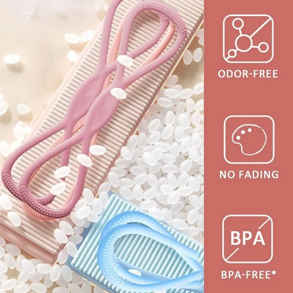 Figure 8 Resistance Band for Women and Men, Silicone Pull Rope with Non-Slip Handles, Arm Back Shoulder and Chest Workout Band for Home Gym Yoga Pilates mbzr