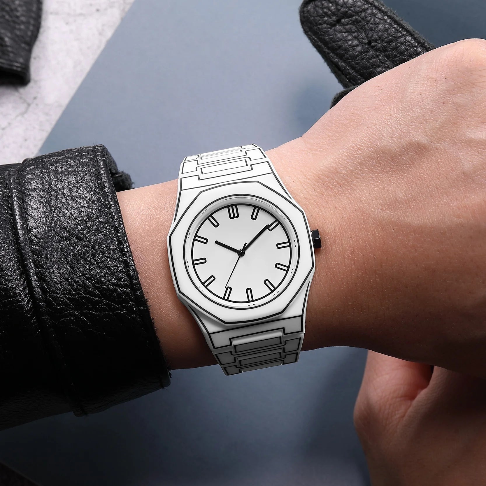 Simple casual men's women's watches, macaroon color quartz watches, round dial quartz watches, suitable for daily life, gifts