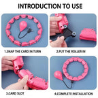 Weighted Fitness Circle Hoops for Adults Weight Loss Plus Size for Adults Smart Exercise 2 in 1 Adjustable with Detachable Knots mbzr