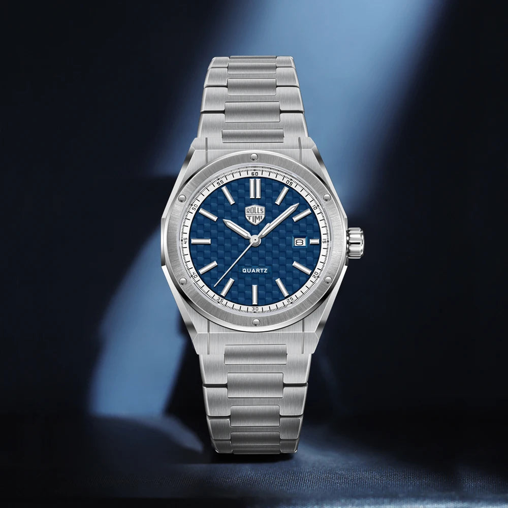 RollsTimi Men's Watches 2026 Top Luxury Watch For Men Quartz Man Waterproof Sports AR Sapphire Luminous Stainless Steel Clock Gift mbzr